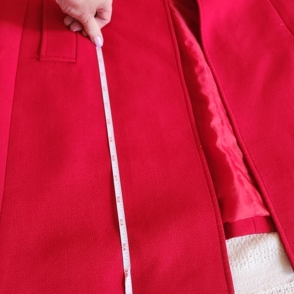 Tahari Arthur S. Levine Red Lined Sz. 14 Jacket with Pockets - Picture 10 of 10